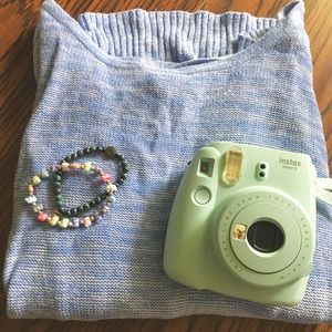 Blue cross back sweater